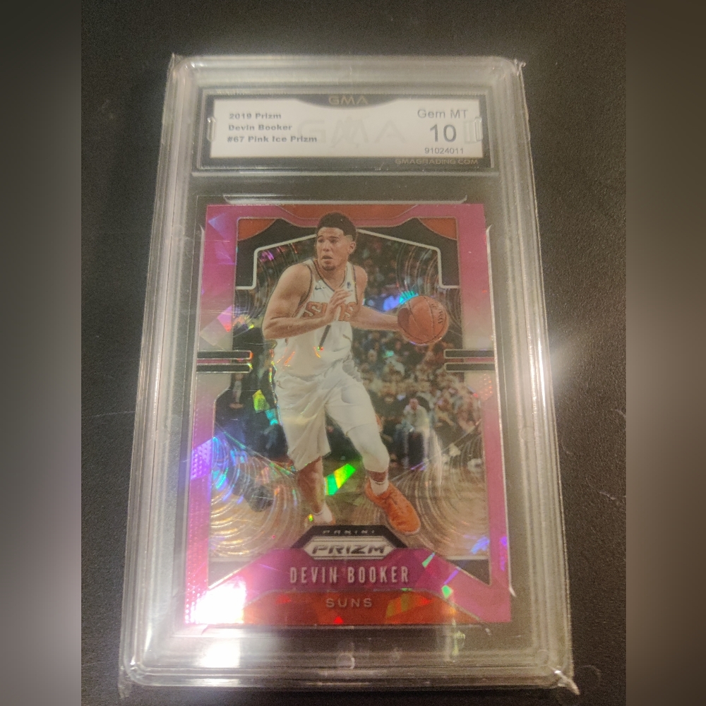 Devon Booker 2019 Panini Pink Ice Prizim GMA Graded 10